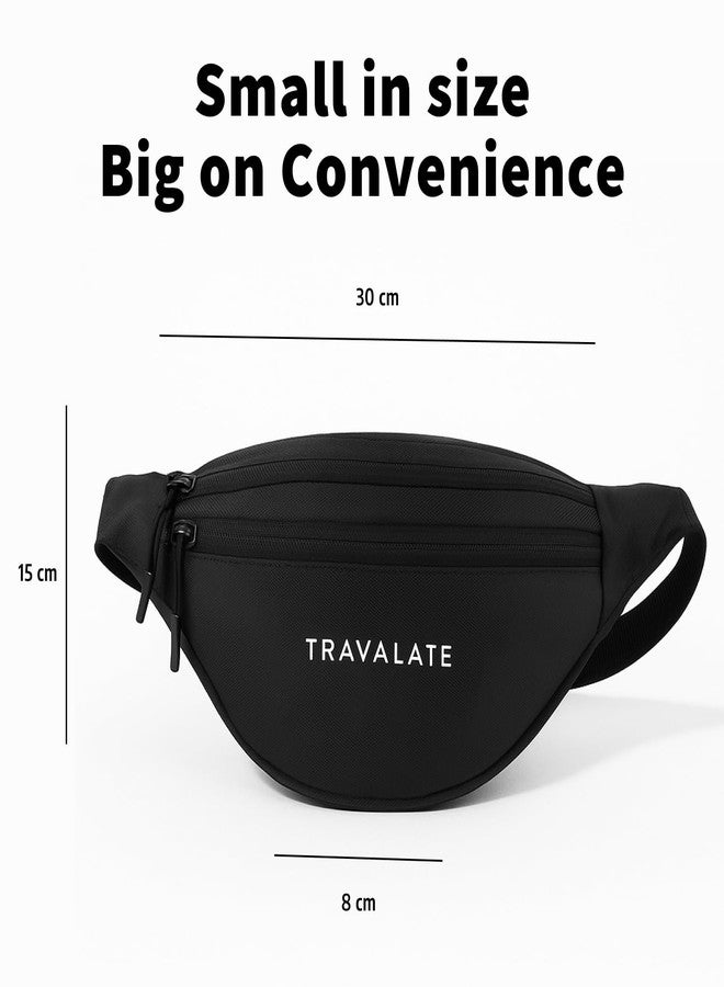 Travalate® Waist Bag for Men Women with Adjustable Strap, Water Resistant (Printed Black) - Image 3